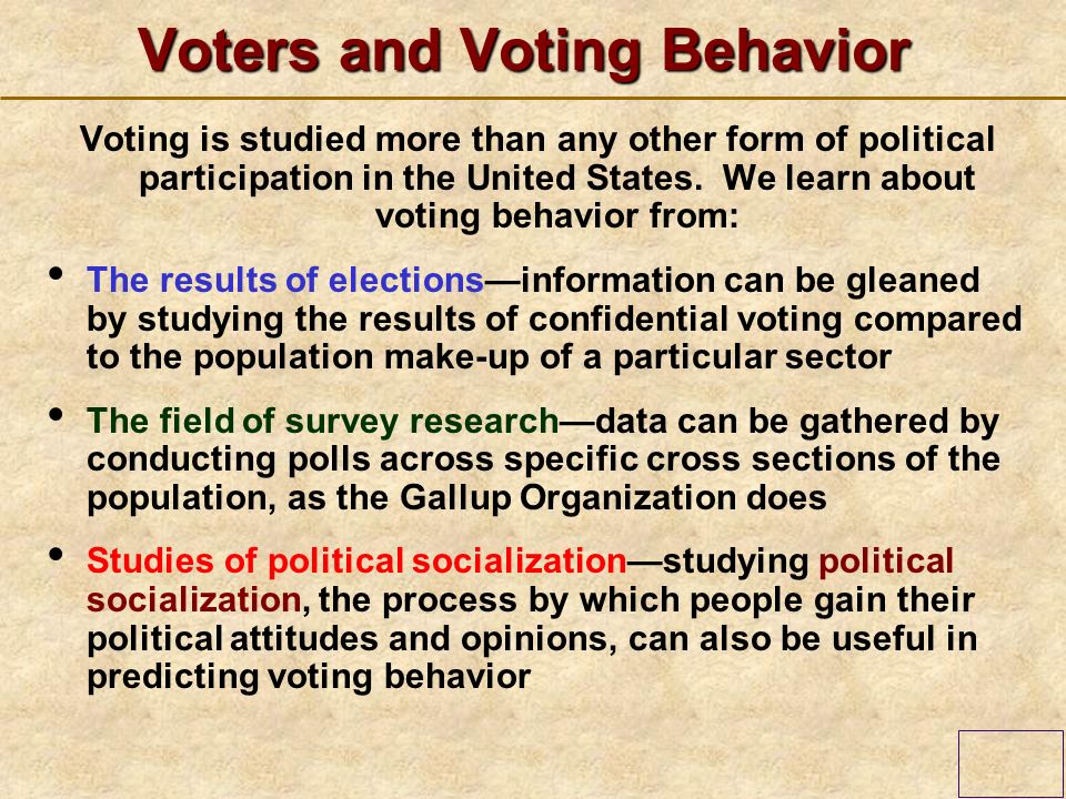 The factors that affects the voting behavior of the citizens